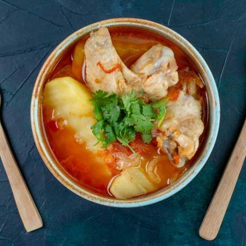 sopa de pollo